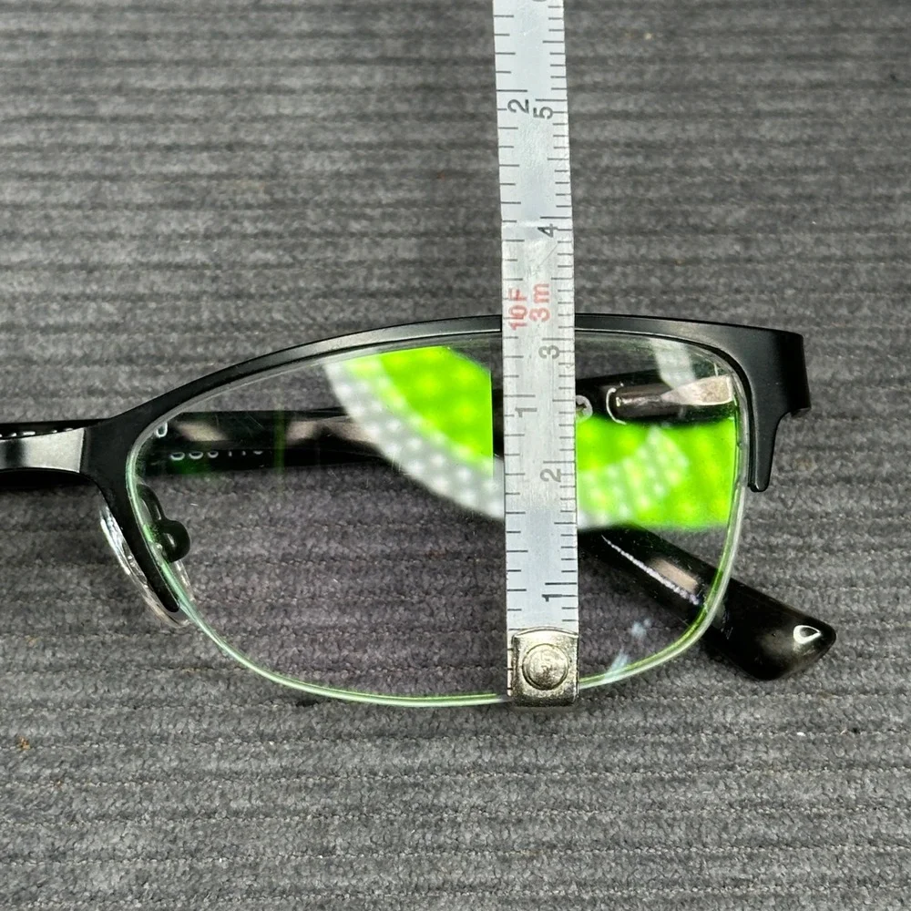 Design Optics Black Tortoise Semi Rimless Cat Eye y2k Reading Glasses SS0116 vtg